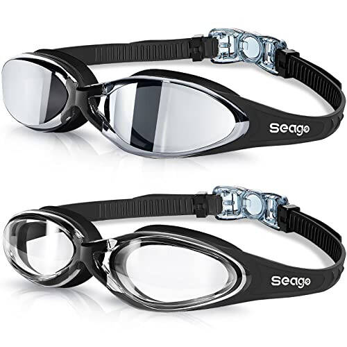 Seago 2 pack Swim Goggles for Men Women Anti Fog No Leaking Adult Water Pool Goggles - 38