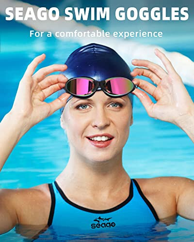 Seago 2 pack Swim Goggles for Men Women Anti Fog No Leaking Adult Water Pool Goggles - 37