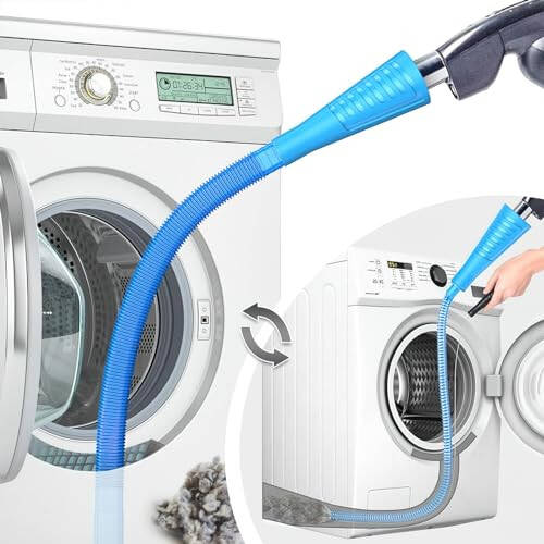 Sealegend 2 Pieces Dryer Vent Cleaner Kit Dryer Lint Vacuum Attachment, Dryer Vent Cleaning Lint Remover 2 Hoses Tools for Home Improvement - 1