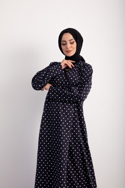 Seasonal Prayer Dress with Side Tie, Polka Dot - 1