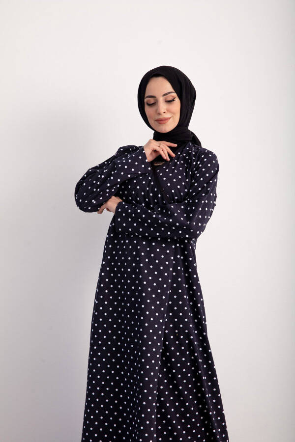 Seasonal Prayer Dress with Side Tie, Polka Dot - 1