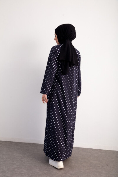 Seasonal Prayer Dress with Side Tie, Polka Dot - 4