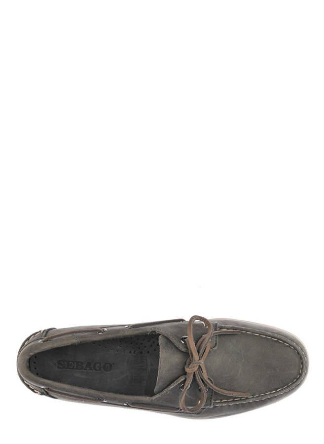 Sebago Leather Dark Grey Men's Casual Shoes - 3