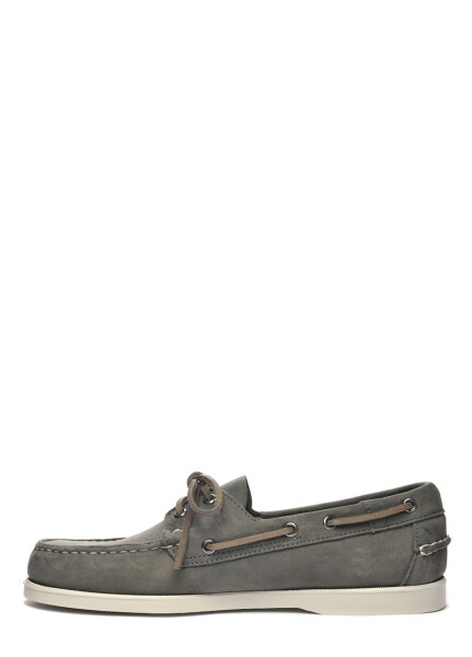 Sebago Leather Dark Grey Men's Casual Shoes - 7