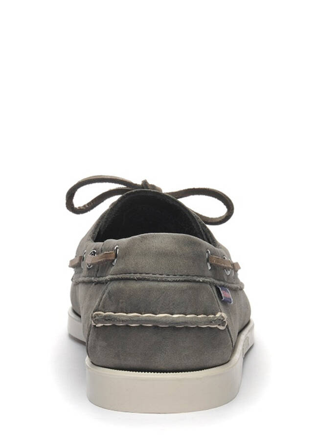 Sebago Leather Dark Grey Men's Casual Shoes - 9