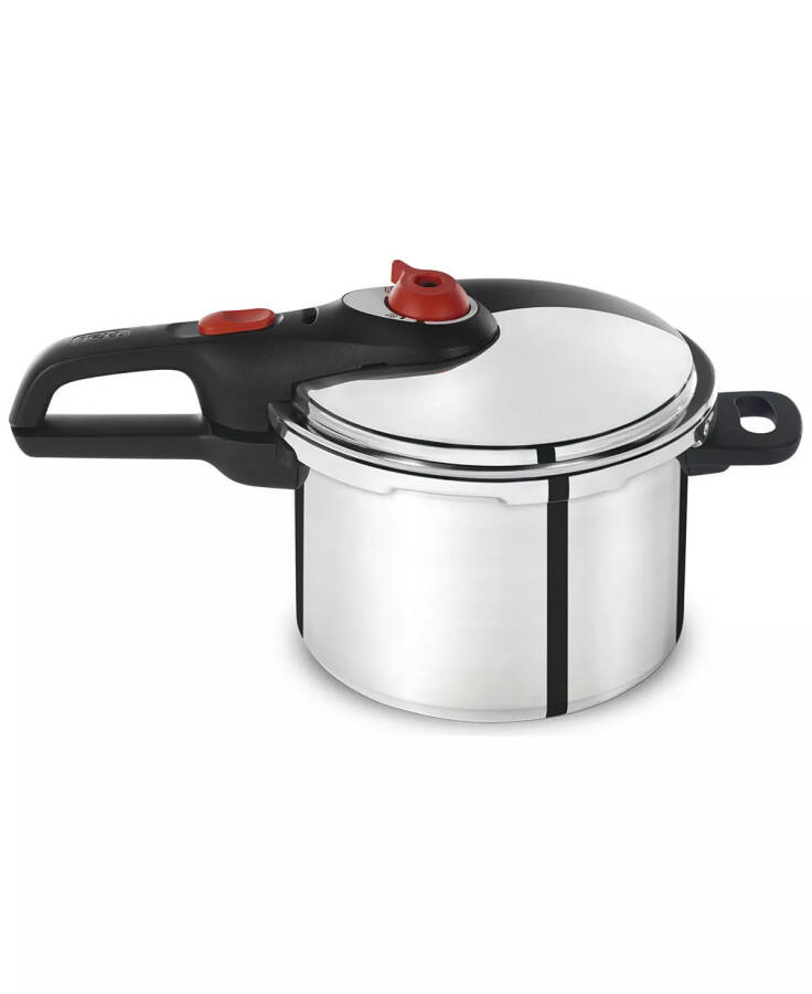 Secure Aluminum 6-Qt. Stovetop Pressure Cooker Silver - 8