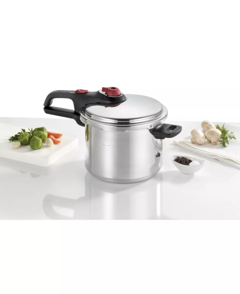 Secure Aluminum 6-Qt. Stovetop Pressure Cooker Silver - 12