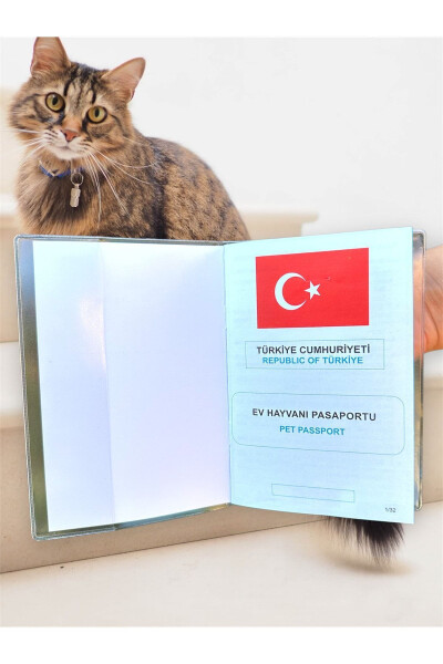 Şeffaf Pet Pasaport Kabı Kılıfı Su Geçirmez Evcil Hayvan Pasaport Kılıfı - 5