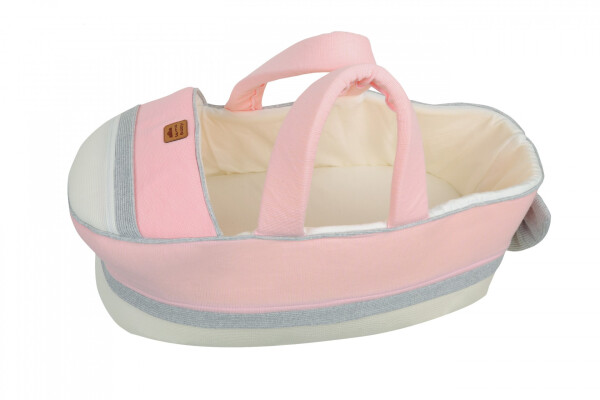 Sema Baby Cradle Newborn Baby Bed - Ecru/Pink - 9