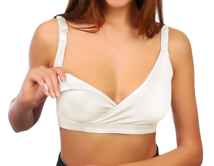 Sema Baby Cross-Over Nursing Bra White Size 90 - 1