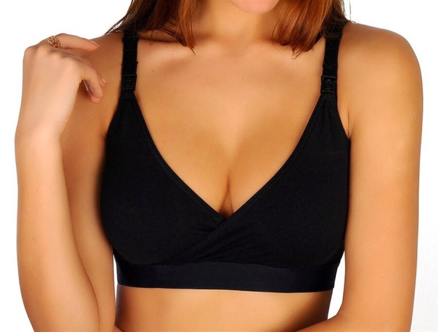 Sema Baby Crossover Nursing Bra Black Size 80 - 1