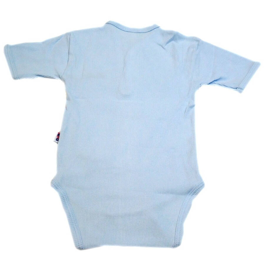 Sema Baby Half Sleeve Ribbed Bodysuit - Blue 6-12 Months - 6