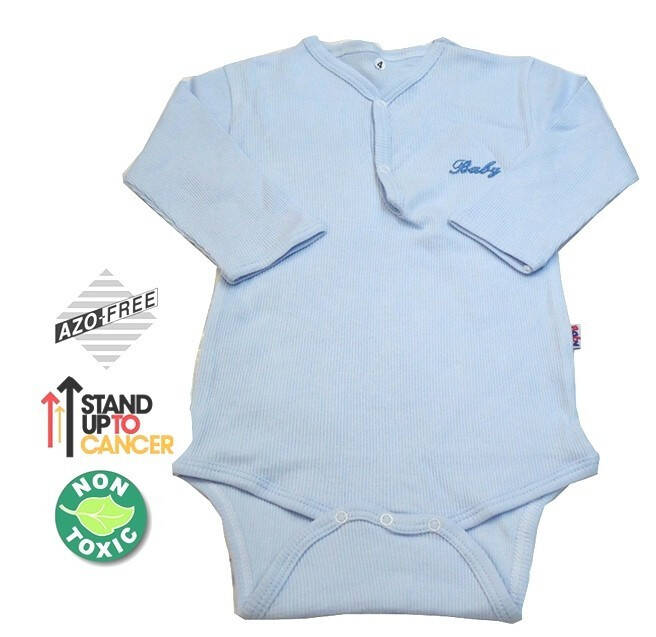 Sema Baby Long Sleeve Ribbed Bodysuit - Blue 6-12 Months - 6