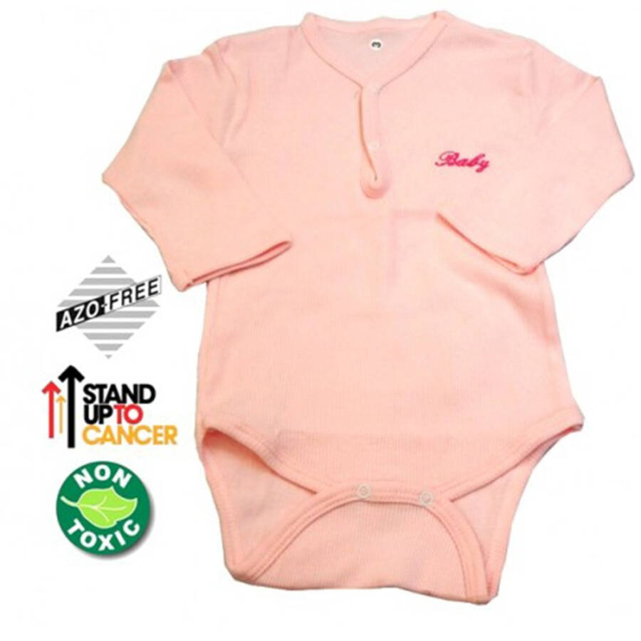 Sema Baby Long Sleeve Ribbed Bodysuit - Pink 18-24 Months - 3