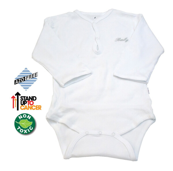 Sema Baby Long Sleeve Ribbed Bodysuit - White 0-6 Months - 3