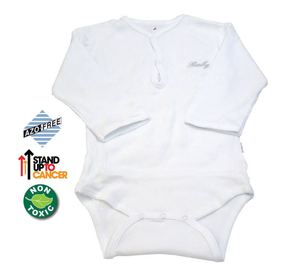 Sema Baby Long Sleeve Ribbed Bodysuit - White 0-6 Months - 2