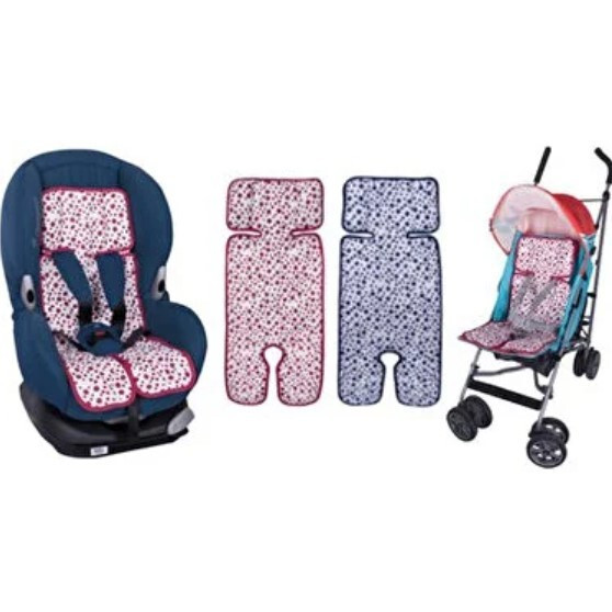 Sema Baby Sevi Stroller and Car Seat Cushion - Red Polka Dot - 1