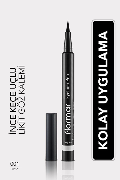 Semi Matte Finish Eyeliner (BLACK) - Eyeliner Pen - 001 Black - 8690604109609 - 6