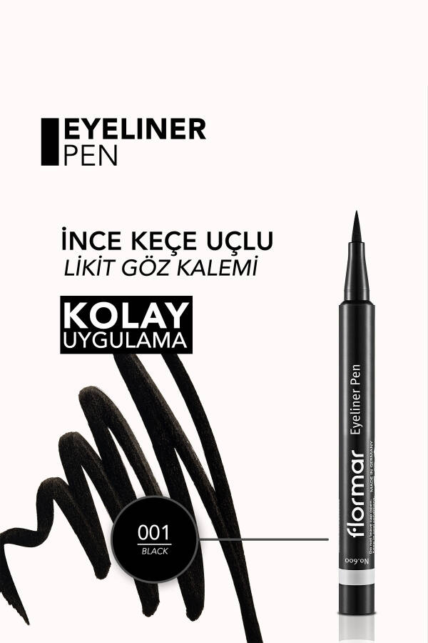 Semi Matte Finish Eyeliner (BLACK) - Eyeliner Pen - 001 Black - 8690604109609 - 25