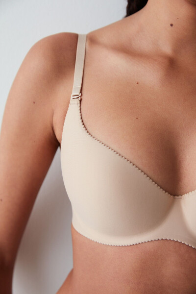 Sensation Beige Seamless Push Up Support Bra - 3