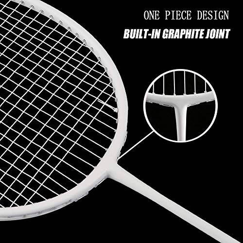 Senston Badminton Racket, Lightweight Badminton Rackets Set with 6 Nylon Shuttlecocks for Outdoor, Backyards, Gym, Pack of 4 - 13