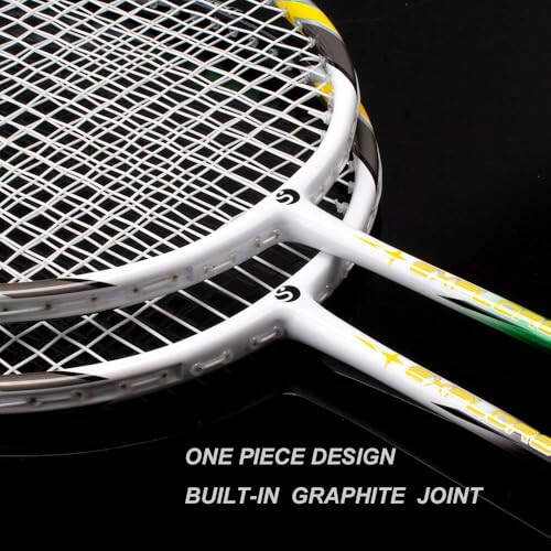 Senston Badminton Rackets Set of 2, Graphite Shaft Badminton Racquets Including Badminton Bag, 2 Badminton Shuttlecock, 2 Racquet Grip - 4