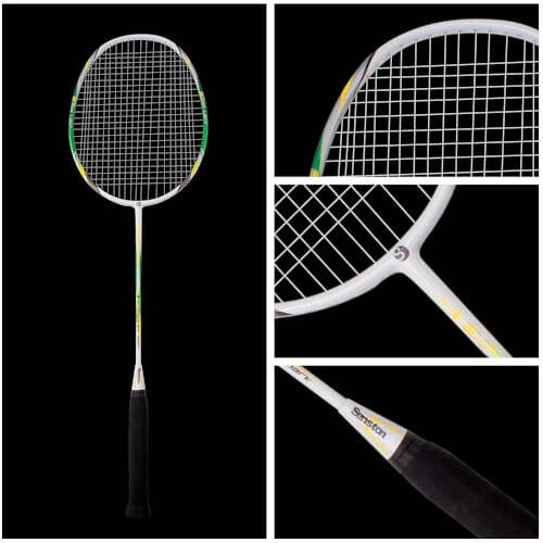 Senston Badminton Raket Seti 2'li, Grafit Saplı Badminton Raketleri, Badminton Çantası, 2 Badminton Topu, 2 Raket Tutacağı Dahil - 3