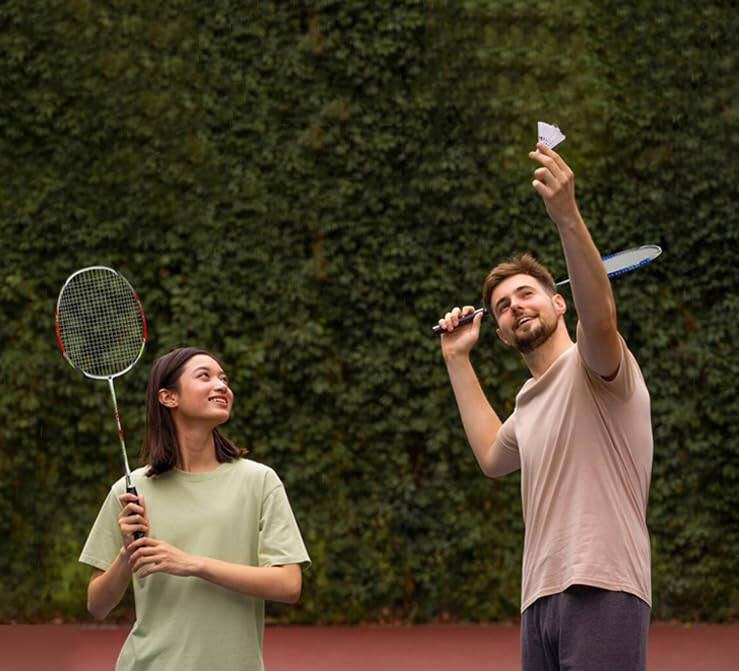 Senston Badminton Raket Seti 2'li, Grafit Saplı Badminton Raketleri, Badminton Çantası, 2 Badminton Topu, 2 Raket Tutuşu Dahil - 9