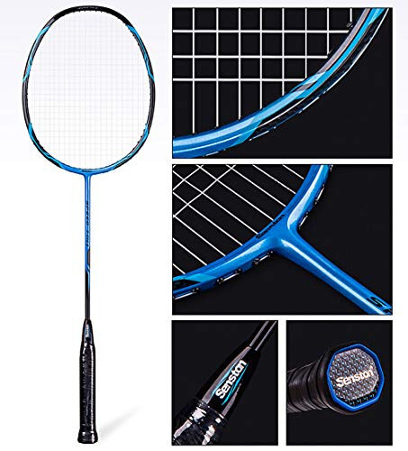 Senston N80-2 Paket Badminton Raketi, Profesyonel Tam Karbon Fiber Badminton Raketi Seti Kulplu - 3