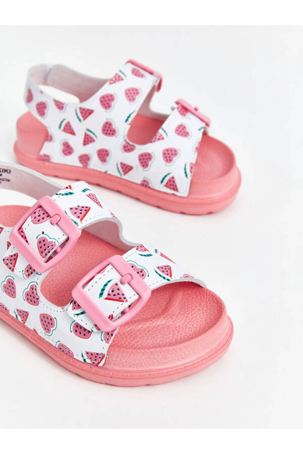 SENT BY AYMİRA STORE!! Heart Patterned Girl Sandals - 8