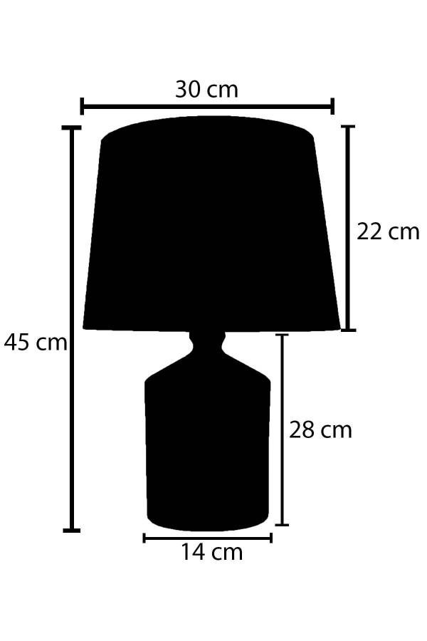 Seramika Kub Vazo Abajur Xantal - Vectortüy - 3