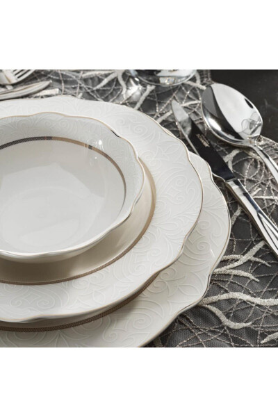 Serene Dinner Set - 60 Pieces - Gold - 03 - 8