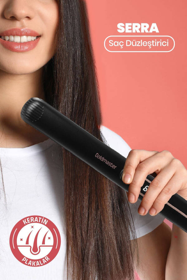 Serra Digital Display Keratin Ceramic Thin Plate Hair Straightener and Styler - 29