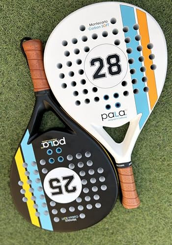 Set of 2 Padel Rackets 1 Montecarlo & 1 Monaco Carbon Soft Mint - 6