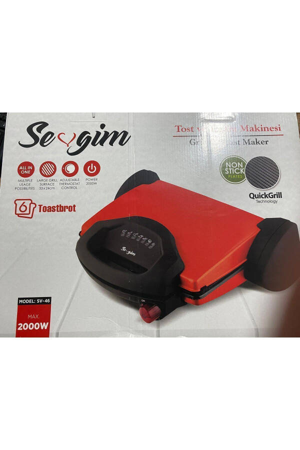 Sevgim Toaster and Grill Machine Grey - 5