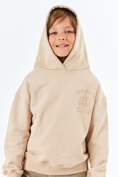 (SGE-1340) SERBEND KIDS BASKILI ERKEK ÇOCUK KAPÜŞONLU SWEATSHIRT - 5