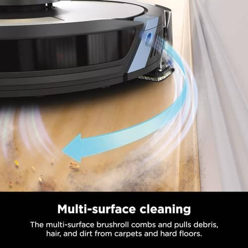 Shark AV2310AE Matrix Self-Emptying Robot Vacuum with No Spots Missed on Carpets and Hard Floors, Precision Home Mapping, Perfect for Pet Hair, Bagless, 45-Day Capacity Base, Wi-Fi Black/Brass - 3