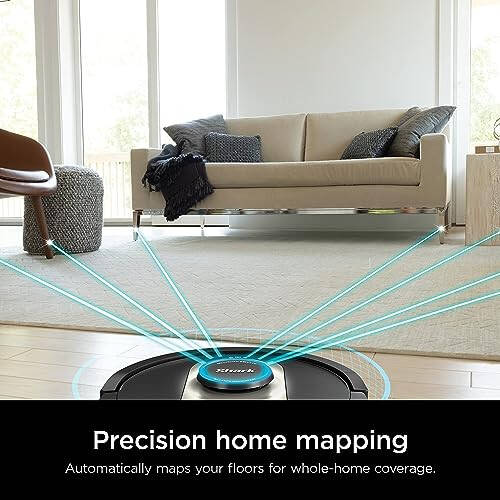 Shark AV2501AE AI Robot Vacuum with XL HEPA Self-Empty Base, Bagless, 60-Day Capacity, LIDAR Navigation, Perfect for Pet Hair, Compatible with Alexa, Wi-Fi Connected, Carpet & Hard Floor, Black - 6