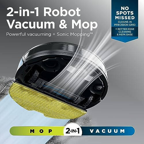 Shark Matrix Plus 2in1 Robot Vacuum & Mop with Sonic Mopping, Matrix Clean, Home Mapping, HEPA Bagless Self Empty Base, CleanEdge, for Pet Hair, WiFi, Black/Mocha, AV2630WA - 2