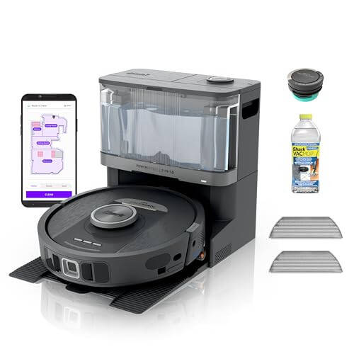 Shark Robot Vacuum & Mop Combo, PowerDetect NeverTouch, Self-Emptying & Self-Refilling, 60-Day Debris Capacity, 30-Day Refill Tank, Pad Dry, 5 Intelligent PowerDetect Cleaning Technologies, RV2820YE - 1