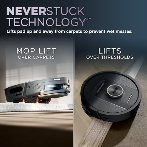 Shark Robot Vacuum & Mop Combo, PowerDetect NeverTouch, Self-Emptying & Self-Refilling, 60-Day Debris Capacity, 30-Day Refill Tank, Pad Dry, 5 Intelligent PowerDetect Cleaning Technologies, RV2820YE - 5