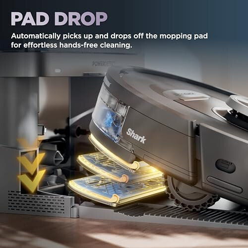 Shark Robot Vacuum & Mop Combo, PowerDetect NeverTouch, Self-Emptying & Self-Refilling, 60-Day Debris Capacity, 30-Day Refill Tank, Pad Dry, 5 Intelligent PowerDetect Cleaning Technologies, RV2820YE - 7