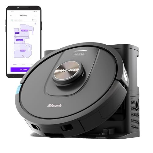 Shark UR2360S Ultra Robot Vacuum, with Matrix Clean, Precision Mapping, 30-Day Capacity HEPA Bagless Self Empty Base, Self-Cleaning Brushroll Perfect for Pet Hair, WiFi, Black (Renewed) - 1