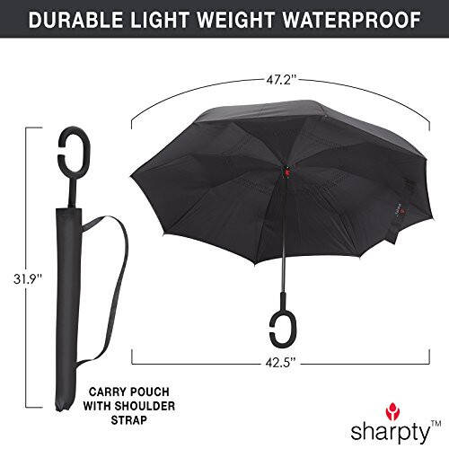 Sharpty Inverted, Windproof, Reverse Umbrella for Women with UV Protection. - 39