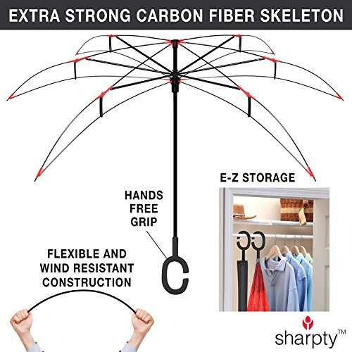 Sharpty Inverted, Windproof, Reverse Umbrella for Women with UV Protection. - 41