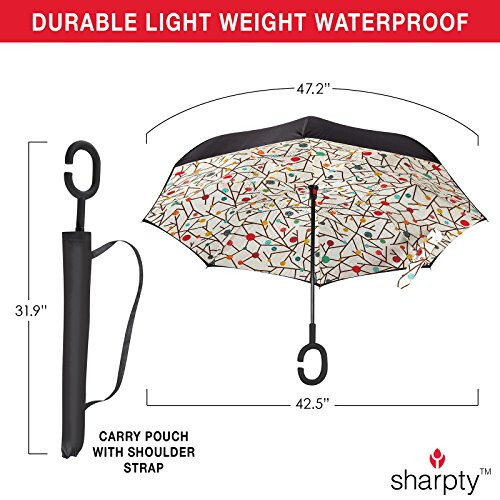 Sharpty Inverted, Windproof, Reverse Umbrella for Women with UV Protection. - 33