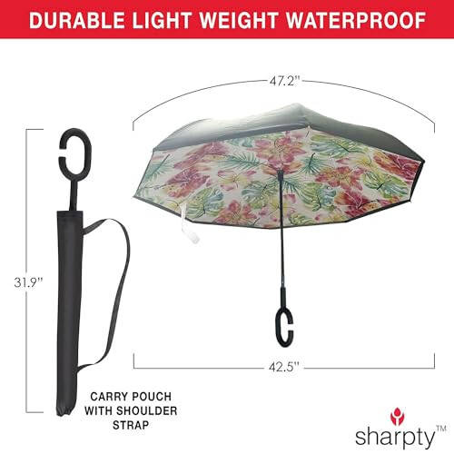 Sharpty Inverted, Windproof, Reverse Umbrella for Women with UV Protection. - 27