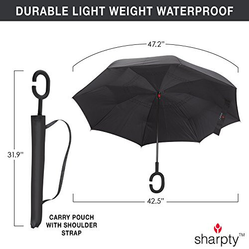 Sharpty Inverted, Windproof, Reverse Umbrella for Women with UV Protection. - 21