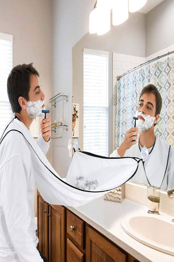 Shaving Apron Hair Beard Cutting Travel Size Shaving Apron Shaving Cover Barber Apron - 3