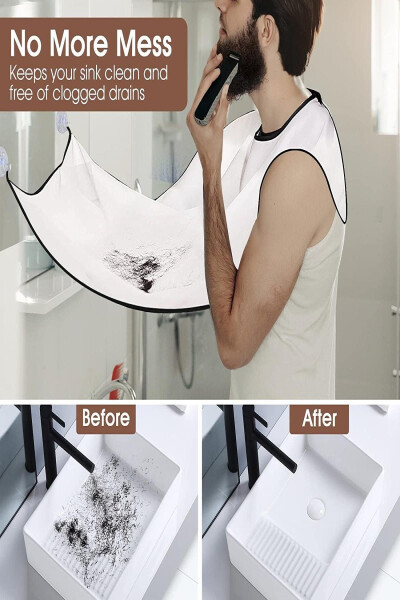 Shaving Apron Hair Beard Cutting Travel Size Shaving Apron Shaving Cover Barber Apron - 2